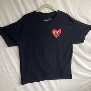 Keith Haring heart t shirt short sleeved